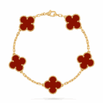 Браслет Vintage Alhambra, 5 мотивів з сердоліком