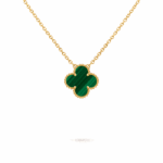 Підвіска Vintage Alhambra 1 мотив з малахітом