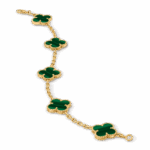 Браслет Vintage Alhambra, 5 мотивів з малахітом - Зображення 2